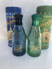 Rare Vintage Versace Green Jeans And Versace Blue Jeans Empty Bottles