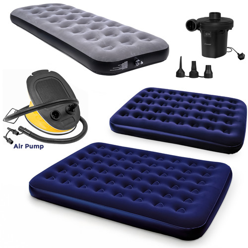 Double single airbed flocked - airbed,