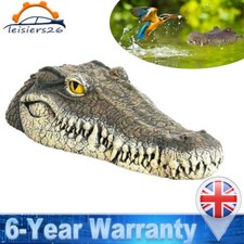 Floating Crocodile Head with Vivid Eyes Garden Pond Detailed Fake Alligator Head