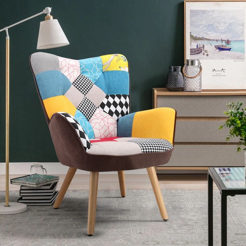 Upholstered chair retro - upholstered,
