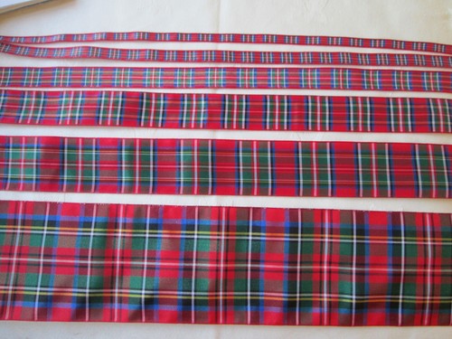 Tartan ribbon british made - ,
