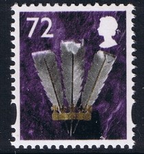 GB SG W109 MNH MINT Wales 72p