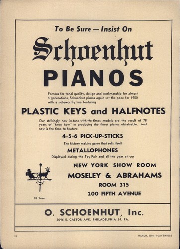 1950 paper schoenhut - 1950,
