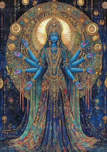 Kali hindu goddess art print - kali,