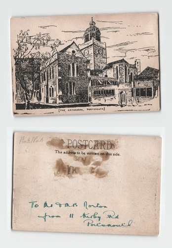 Postcard portsmouth cathedral - portsmouth,