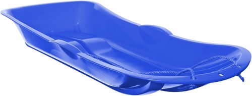 Blue plastic snow sled - plastic,