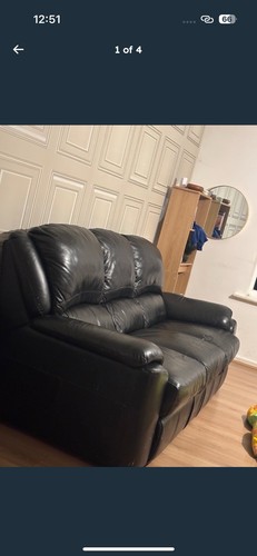 Leather sofa piece - leather, 3-piece