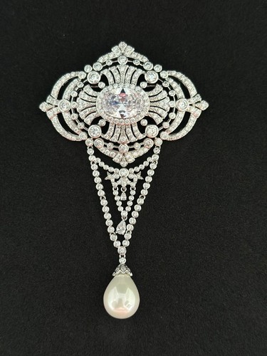 Rhinestone crystal pearl drop - rhinestone,