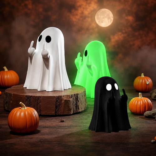Middle finger ghost statue - middle,