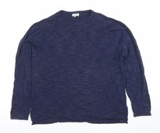 Next Men's Blue Cotton Crew