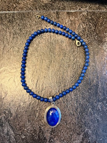Lapis lazuli necklace beads - lapis,