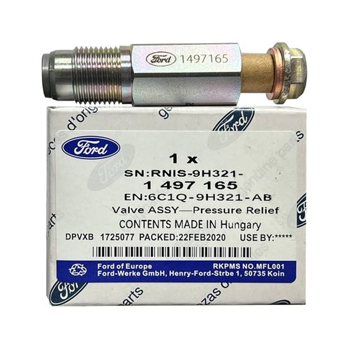 Fuel rail pressure - pressure, relief