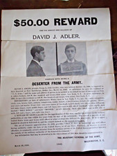 Antique WANTED POSTER Deserter