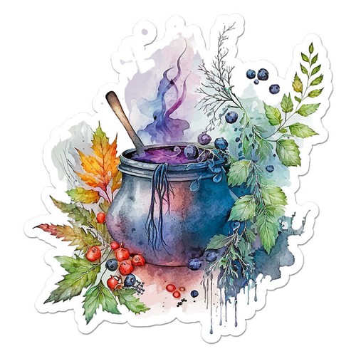 Witch wiccan cauldron vinyl - wiccan, cauldron,