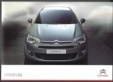 Citroen C5 2012-2014 UK Market Sales Brochure Saloon Tourer VTR VTR+ Exclusive