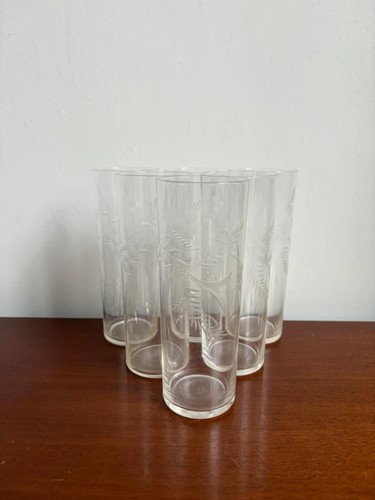 Vintage crystal etched - 6x,