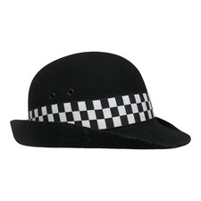 Genuine Ex Police Bowler Hat Black Wool Felt Theatre Fancy Dress Duty Grade 1