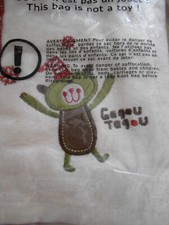 Christmas Bear Set of 4 Off White Washcloths New Gagou Tagou