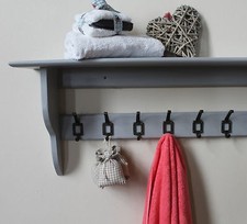 Coat Rack Hallway Shelf Rustic Kitchen Shelving With Hooks Wall Hanging Rack