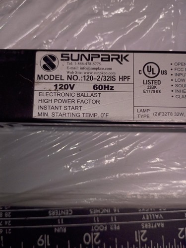 New sunpark ballast - new,