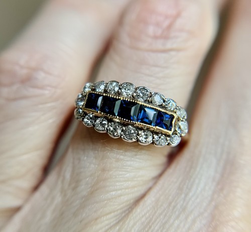Antique 14k gold sapphire - antique,