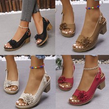 Womens Ladies Mid Heel Wedge