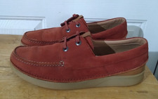 Clarks Active Air OAKLAND SUN Maroon Nubuck Leather Mens Comfort Shoes UK-9,5