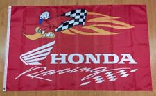 flag honda banner ft 3x5 motorcycle racing enthusiast birthday gift 3'x5' garage