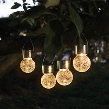 Solar Crackle Globe Hanging