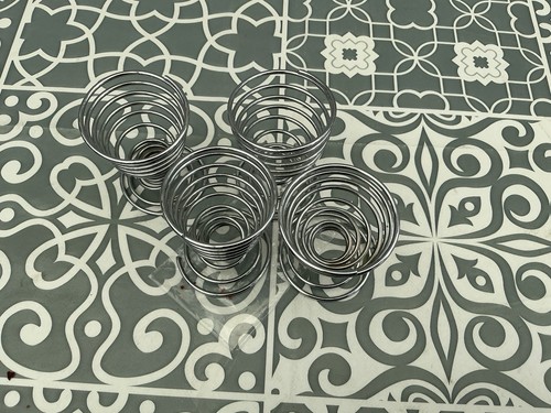 Stainless steel egg cups - steel,