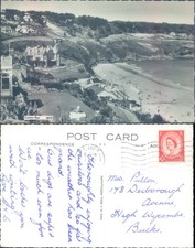 Carbis Bay beach view Valentine's 1966 postmark Landscapes Seascape Tourism Real