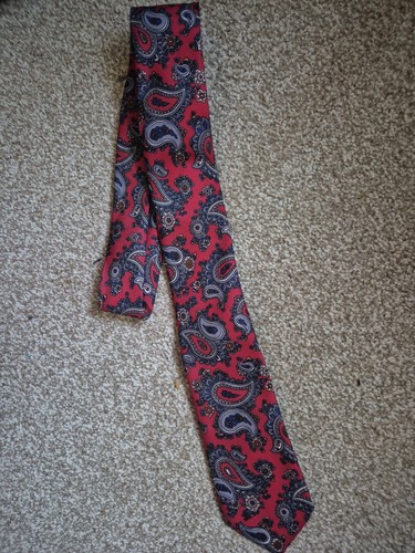 Red paisley tootal vintage tie - tootal,