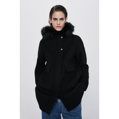 Women zara fur lined hooded - ,