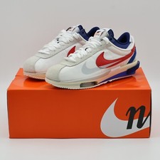 DQ0581-100 sacai Nike Zoom Cortez White University Red Blue Light Cream (Men's)