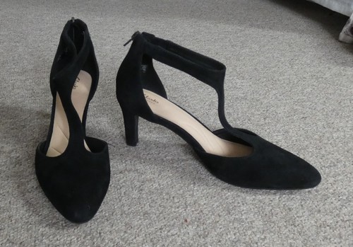Clarks calla lilly black - clarks, suede