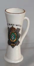 WWI W.H GOSS CRESTED CHINA MODEL OF ANCIENT TYG THE BLACK WATCH EMBLEM CREST