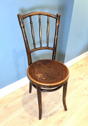 Art nouveau dining chair - art,