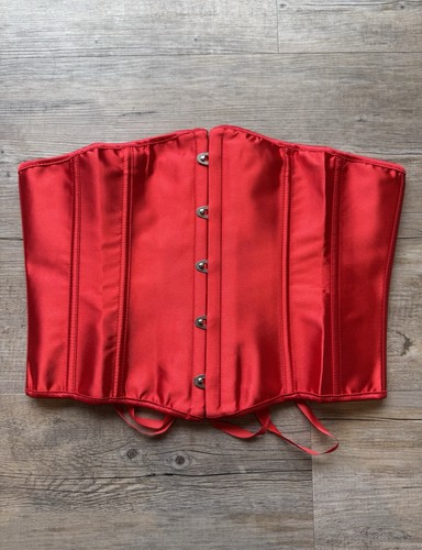 Women red satin underbust - women’s,
