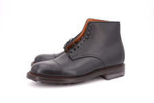 NEW | $1649 VIBERG 9.5 US 10 NAVVY BOOT BLACK HORWEEN SHELL CORDOVAN HATCH GRAIN