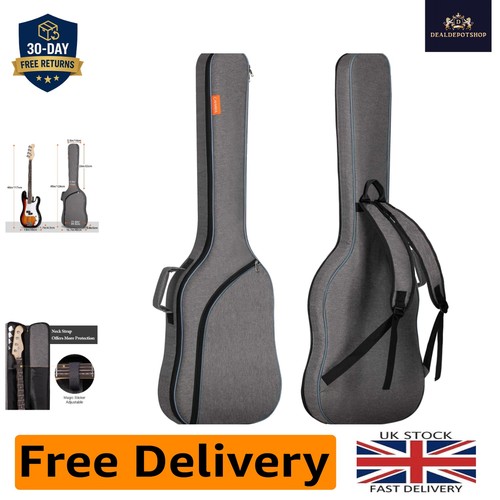 Grey electric bass guitar - grey,