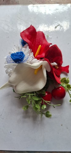 Hair flower clip rockabilly - flower,