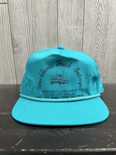 Vtg roped snapback trucker hat - vtg,