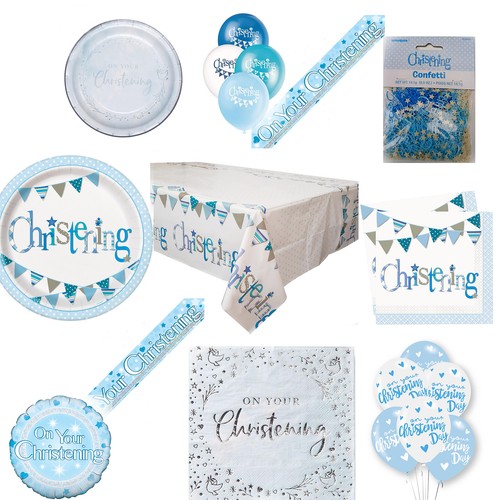 Boys blue christening party - christening,