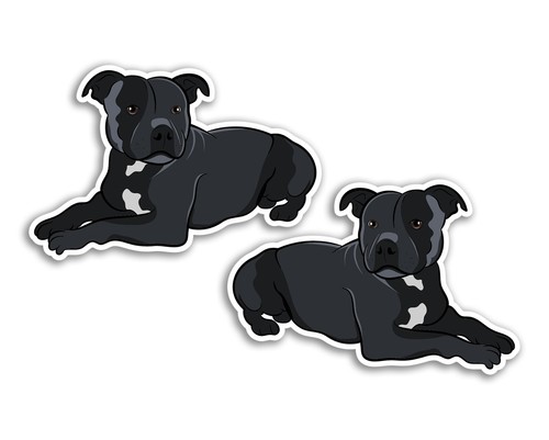 10cm blue staffy dog - 2,