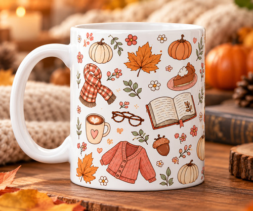 Autumn mug cosy fall - mug,