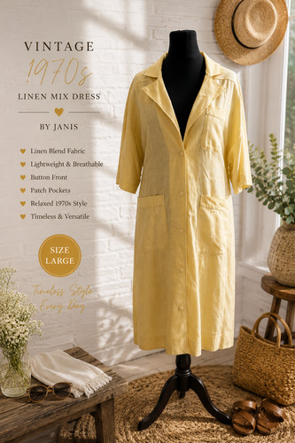 Vintage 1970s janis linen - 1970s,