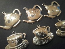 Silver Plated Tea Cup Charms