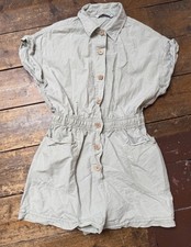 Zara linen cotton playsuit