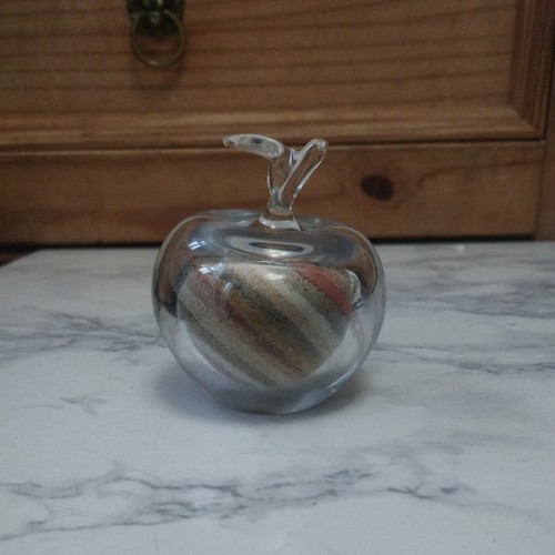 Glass apple multi coloured - apple, multi-coloured