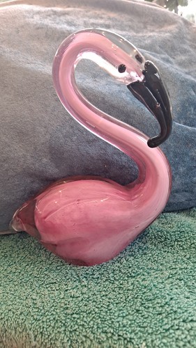 Murano style pink flamingo - style,